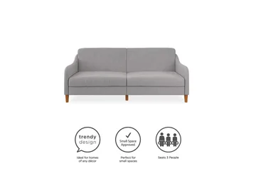 Jasper 2-seters Sovesofa Lysegrå - Dorel Home - Møbler - Sofaer - Sovesofaer - 2 seters sovesofa