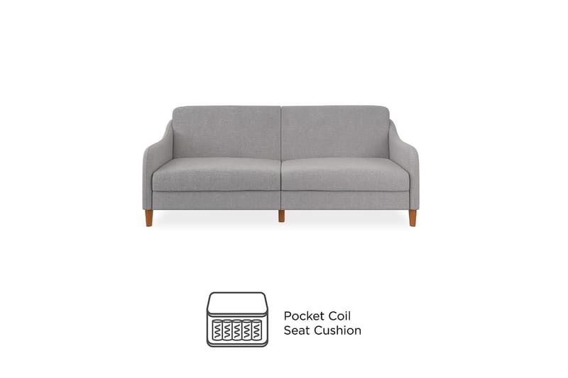 Jasper 2-seters Sovesofa Lysegrå - Dorel Home - Møbler - Sofaer - Sovesofaer - 2 seters sovesofa