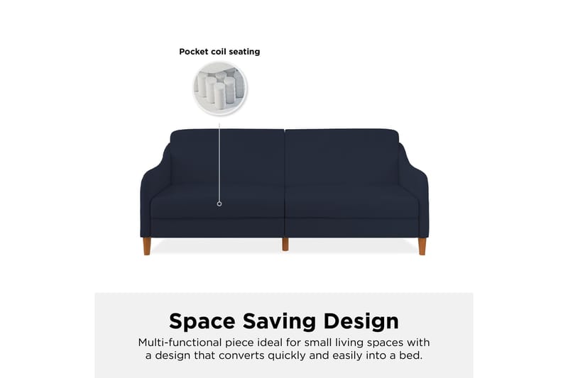 Jasper 2-seters Sovesofa Marineblå - Dorel Home - Møbler - Sofaer - Sovesofaer - 2 seters sovesofa