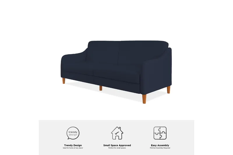 Jasper 2-seters Sovesofa Marineblå - Dorel Home - Møbler - Sofaer - Sovesofaer - 2 seters sovesofa