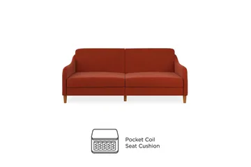 Jasper 2-seters Sovesofa Oransje - Dorel Home - Møbler - Sofaer - Sovesofaer - 2 seters sovesofa