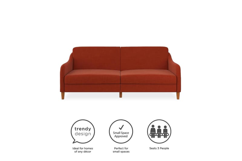 2-seters Sovesofa Jasper Oransje - Dorel Home - 2 seters sovesofa
