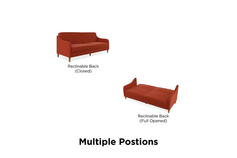 2-seters Sovesofa Jasper Oransje - Dorel Home - 2 seters sovesofa
