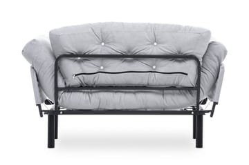 Jenica 2-seter Utklappbar Sovesofa i Stoff med Metallben - Grå - Møbler - Sofaer - Sovesofaer - 2 seters sovesofa