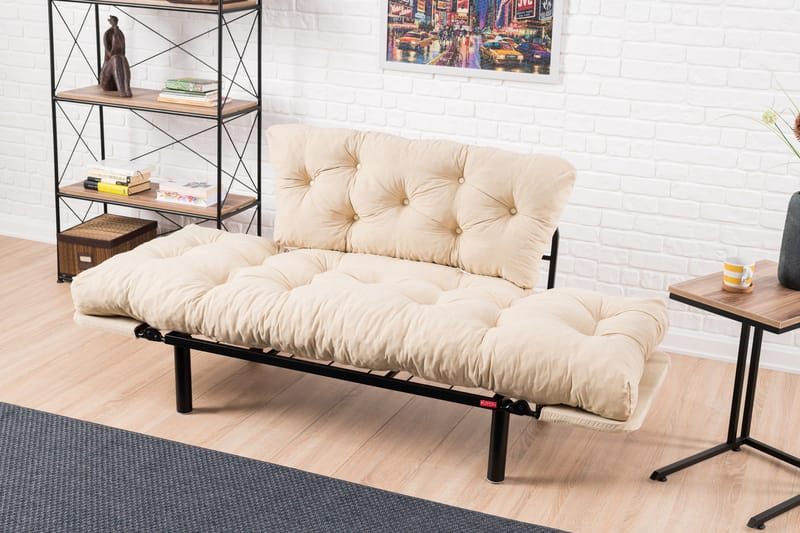 Jenica Sovesofa 2-seter - Beige - Møbler - Sofaer - Sovesofaer - 2 seters sovesofa