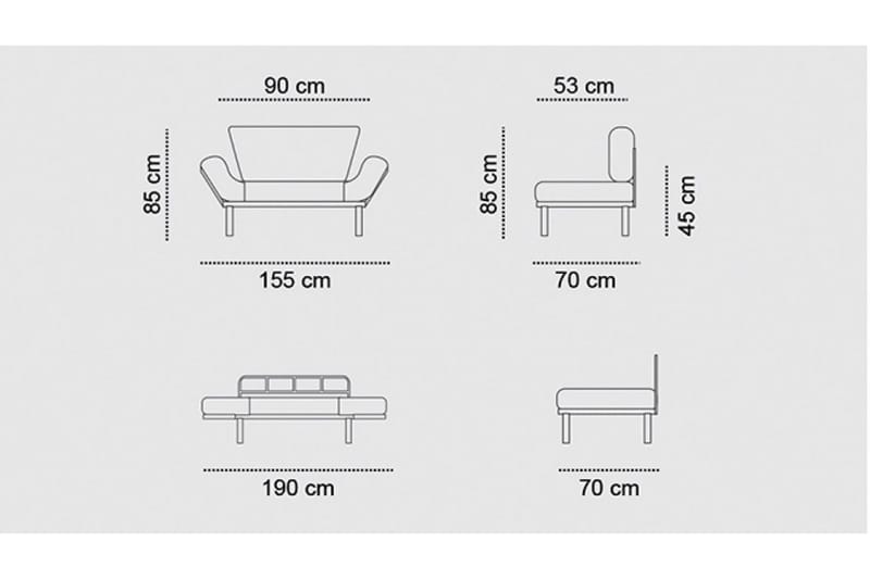 Jenica Sovesofa 2-seter - Beige - Møbler - Sofaer - Sovesofaer - 2 seters sovesofa