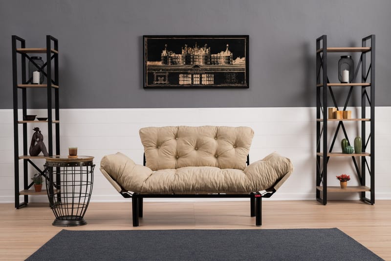 Jenica Sovesofa 2-seter - Beige - Møbler - Sofaer - Sovesofaer - 2 seters sovesofa