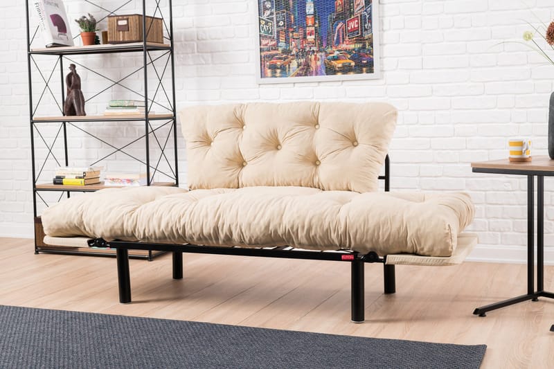 Jenica Sovesofa 2-seter - Beige - Møbler - Sofaer - Sovesofaer - 2 seters sovesofa
