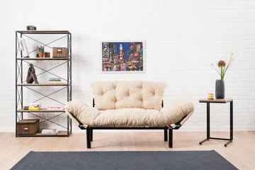 Jenica Sovesofa 2-seter - Beige - Møbler - Sofaer - Sovesofaer - 2 seters sovesofa