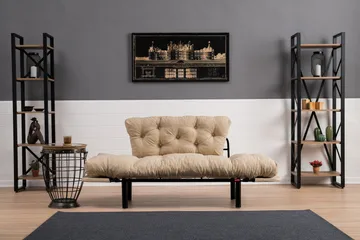 Jenica Sovesofa 2-seter - Beige - Møbler - Sofaer - Sovesofaer - 2 seters sovesofa