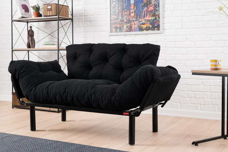 Jenica Sovesofa 2-seter - Svart - Møbler - Sofaer - Sovesofaer - 2 seters sovesofa