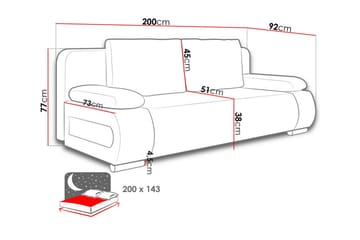 Kintore 2-seters Sovesofa - Møbler - Sofaer - Sovesofaer - 2 seters sovesofa