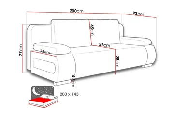 Kintore 2-seters Sovesofa - Møbler - Sofaer - Sovesofaer - 2 seters sovesofa