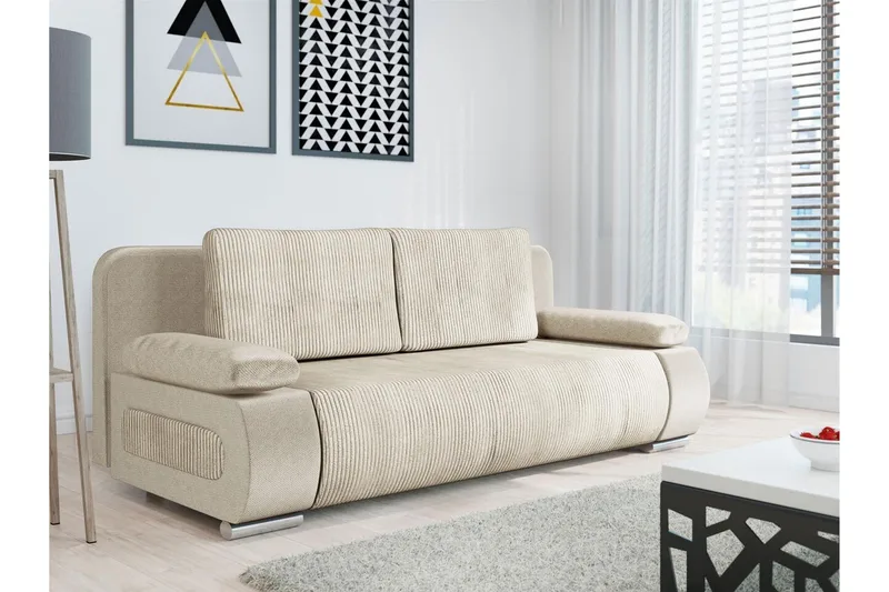 Kintore 2-sits Bäddsoffa beige - Møbler - Sofaer - Sovesofaer - 2 seters sovesofa