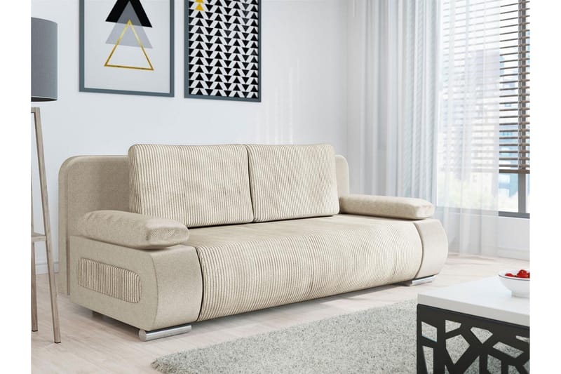 Kintore 2-sits Bäddsoffa beige - Møbler - Sofaer - Sovesofaer - 2 seters sovesofa