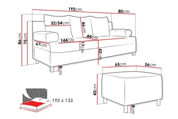 Kintore 2-sits Bäddsoffa Dark green - Møbler - Sofaer - Sovesofaer - 2 seters sovesofa