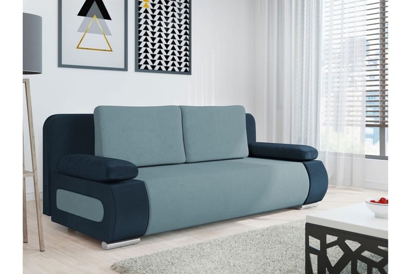 Kintore 2-sits Bäddsoffa NO_BRAND Blue/Green - Møbler - Sofaer - Sovesofaer - 2 seters sovesofa