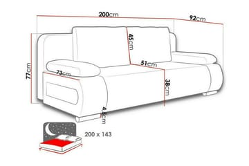 Kintore 2-sits Bäddsoffa NO_BRAND Blue/Green - Møbler - Sofaer - Sovesofaer - 2 seters sovesofa