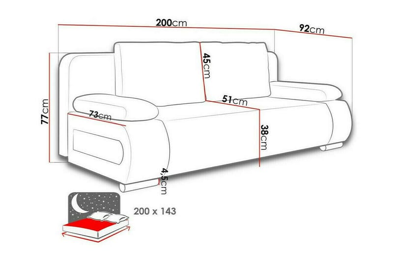 Kintore 2-sits Bäddsoffa NO_BRAND Blue/Green - Møbler - Sofaer - Sovesofaer - 2 seters sovesofa