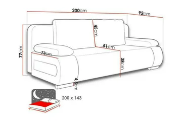 Kintore 2-sits Bäddsoffa NO_BRAND Dark green - Møbler - Sofaer - Sovesofaer - 2 seters sovesofa