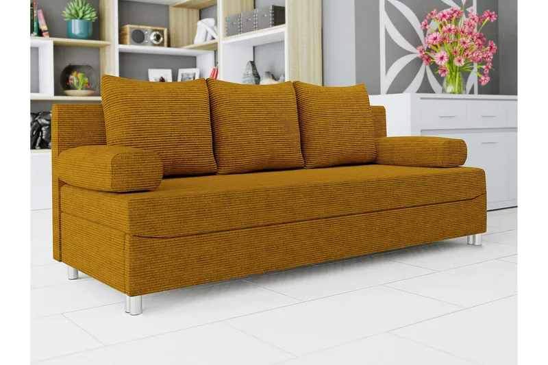 Kintore 2-sits Bäddsoffa NO_BRAND Dark yellow - Møbler - Sofaer - Sovesofaer - 2 seters sovesofa