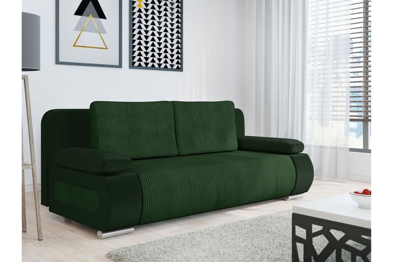Kintore 2-sits Bäddsoffa NO_BRAND Green - Møbler - Sofaer - Sovesofaer - 2 seters sovesofa