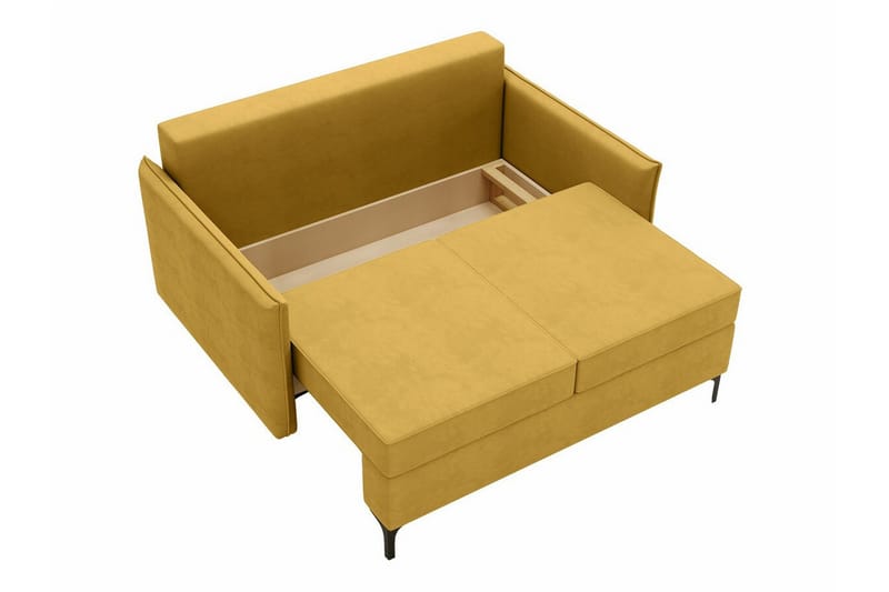 Knocklong 2-seter Sovesofa 129x140 cm med Oppbevaring i Fløyel - Grønn - Møbler - Sofaer - Sovesofaer - 2 seters sovesofa