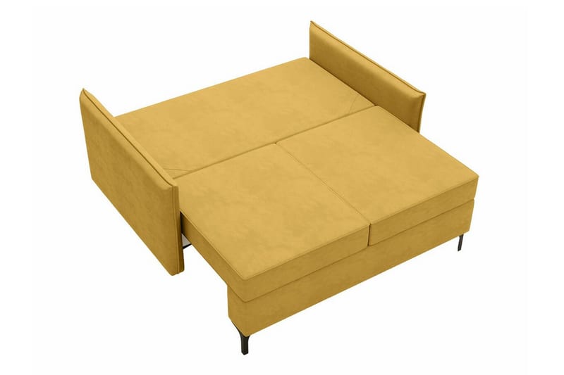 Knocklong 2-seter Sovesofa 129x140 cm med Oppbevaring i Fløyel - Grønn - Møbler - Sofaer - Sovesofaer - 2 seters sovesofa