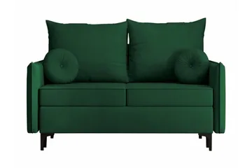 Knocklong 2-seter Sovesofa 129x140 cm med Oppbevaring i Fløyel - Grønn - Møbler - Sofaer - Sovesofaer - 2 seters sovesofa