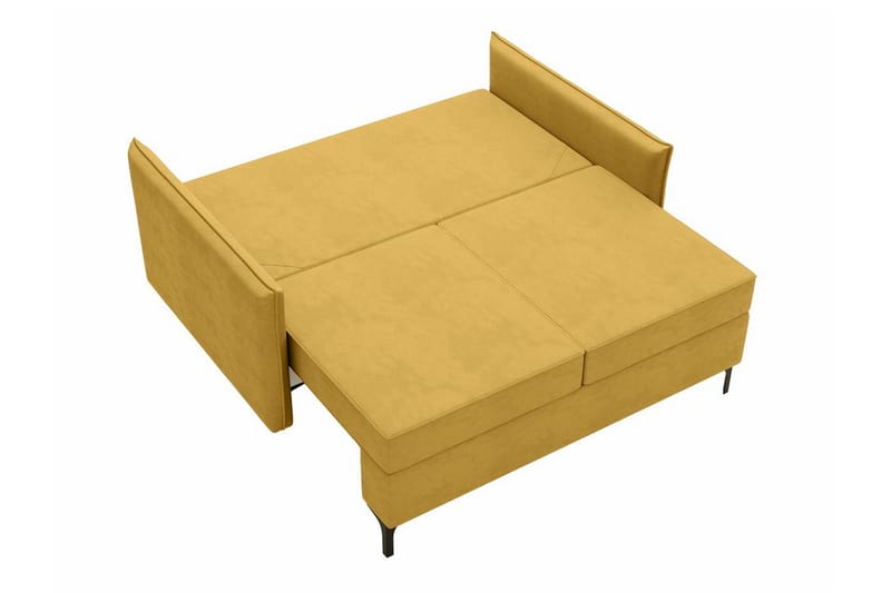 Knocklong 2-seters Sovesofa 129x140 cm med Oppbevaring i Fløyel - Blå - Møbler - Sofaer - Sovesofaer - 2 seters sovesofa