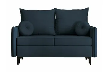 Knocklong 2-seters Sovesofa 129x140 cm med Oppbevaring i Fløyel - Blå - Møbler - Sofaer - Sovesofaer - 2 seters sovesofa