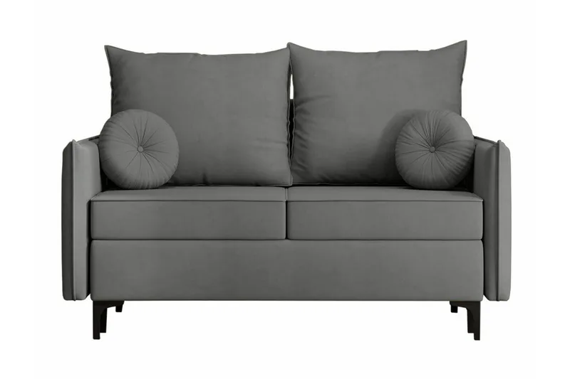 Knocklong 2-seters Sovesofa 129x140 cm med Oppbevaring i Stoff, Grå
