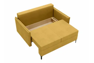 Knocklong 2-seters Sovesofa 129x140 cm med Oppbevaring i Stoff - Grå - Møbler - Sofaer - Sovesofaer - 2 seters sovesofa