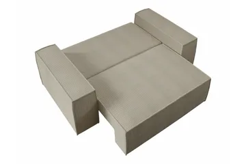 Knocklong 2-seters Sovesofa 132x152 cm med Oppbevaring i Kordfløyel - Blå - Møbler - Sofaer - Sovesofaer - 2 seters sovesofa