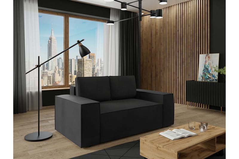 Knocklong 2-seters Sovesofa - Svart - Møbler - Sofaer - Sovesofaer - 2 seters sovesofa
