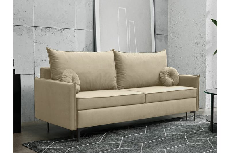 Knocklong 2-sits Bäddsoffa beige - Møbler - Sofaer - Sovesofaer - 2 seters sovesofa