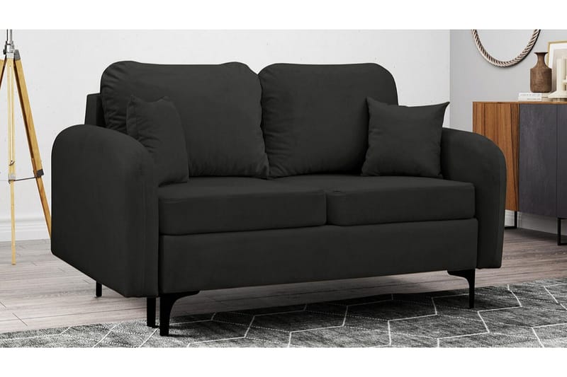 Knocklong 2-sits Bäddsoffa NO_BRAND Black - Møbler - Sofaer - Sovesofaer - 2 seters sovesofa