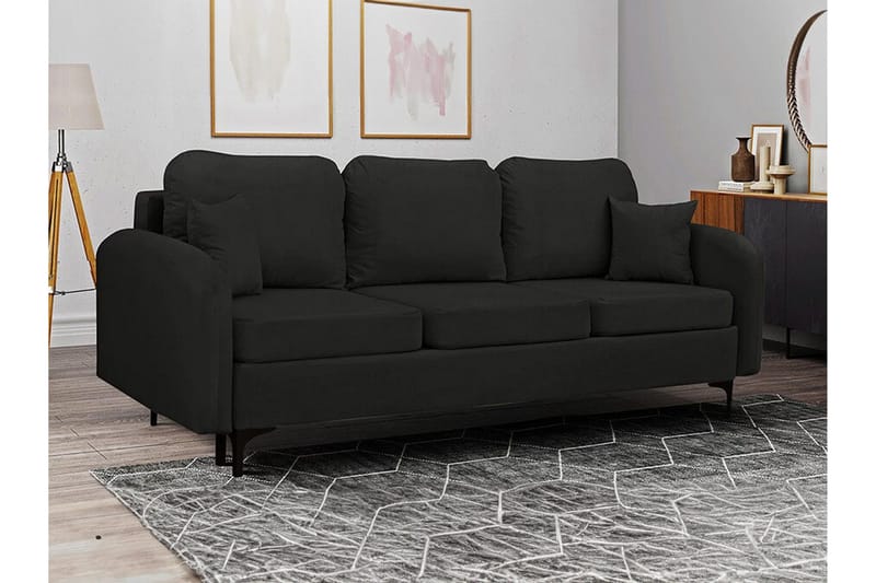 Knocklong 2-sits Bäddsoffa NO_BRAND Black - Møbler - Sofaer - Sovesofaer - 2 seters sovesofa