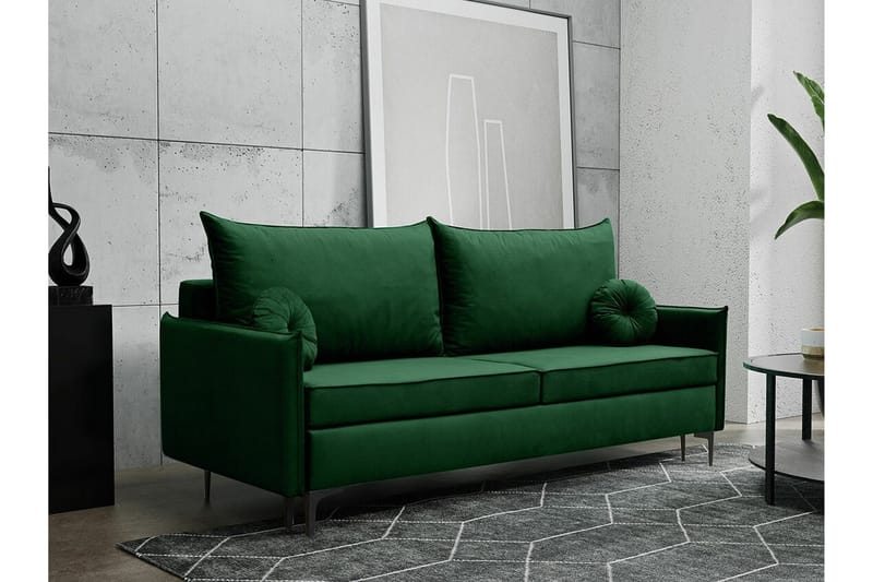 Knocklong 2-sits Bäddsoffa NO_BRAND Dark green - Møbler - Sofaer - Sovesofaer - 2 seters sovesofa