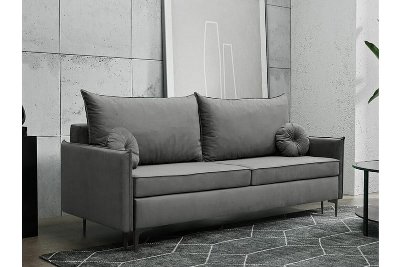 Knocklong 2-sits Bäddsoffa NO_BRAND Dark grey - Møbler - Sofaer - Sovesofaer - 2 seters sovesofa
