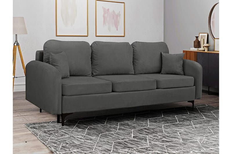 Knocklong 2-sits Bäddsoffa NO_BRAND Dark grey - Møbler - Sofaer - Sovesofaer - 2 seters sovesofa