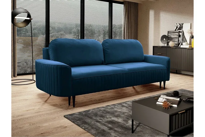 Laytown 2-sits Bäddsoffa NO_BRAND Dark blue - Møbler - Sofaer - Sovesofaer - 2 seters sovesofa
