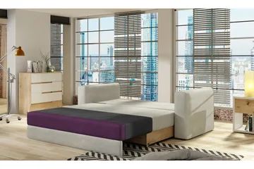 Lijan 2-seters Sovesofa 125x200 cm med Oppbevaring i Stoff - Grønn - Møbler - Sofaer - Sovesofaer - 2 seters sovesofa