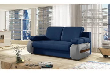 Madrido 2-seter Sovesofa - Blå/Grå - Møbler - Sofaer - Sovesofaer - 2 seters sovesofa