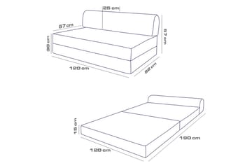 2-seters sovesofa Magaria Lys Grå - Lysegrå - Møbler - Sofaer - Sovesofaer - 2 seters sovesofa