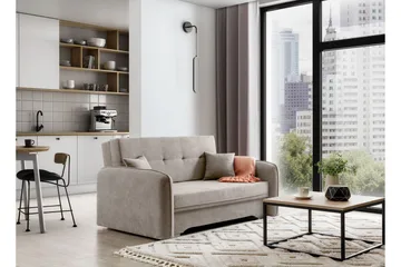 Manita Sovesofa med Oppbevaring 2-seter - Beige - Møbler - Sofaer - Sovesofaer - 2 seters sovesofa
