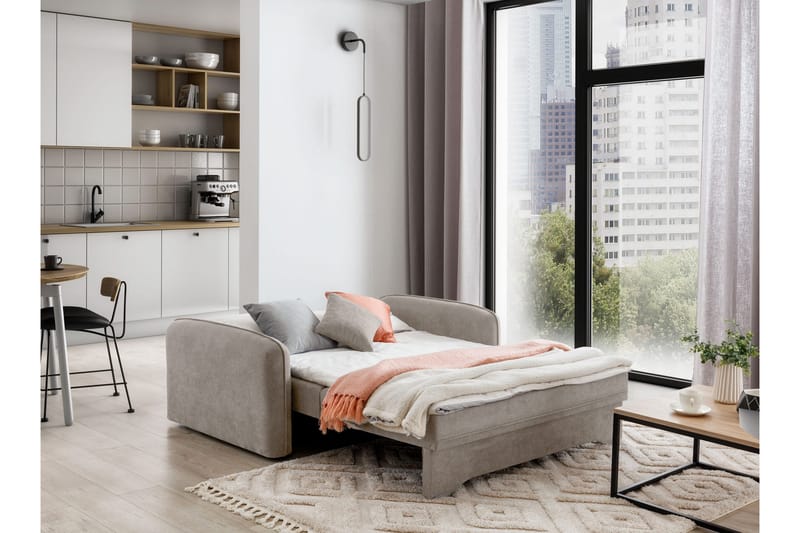 Manita Sovesofa med Oppbevaring 2-seter - Beige - Møbler - Sofaer - Sovesofaer - 2 seters sovesofa
