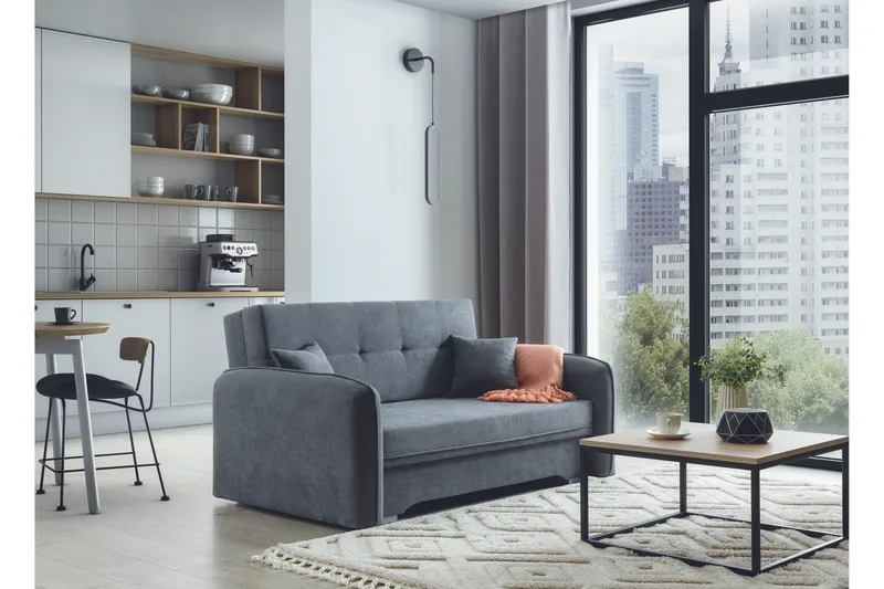 Manita Sovesofa med Oppbevaring 2-seter - Grå - Møbler - Sofaer - Sovesofaer - 2 seters sovesofa