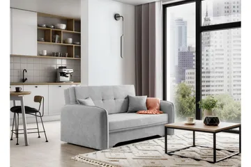 Manita Sovesofa med Oppbevaring 2-seter - Grå - Møbler - Sofaer - Sovesofaer - 2 seters sovesofa