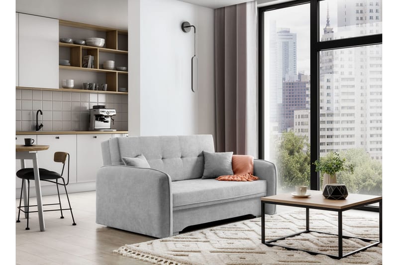 Manita Sovesofa med Oppbevaring 2-seter - Grå - Møbler - Sofaer - Sovesofaer - 2 seters sovesofa